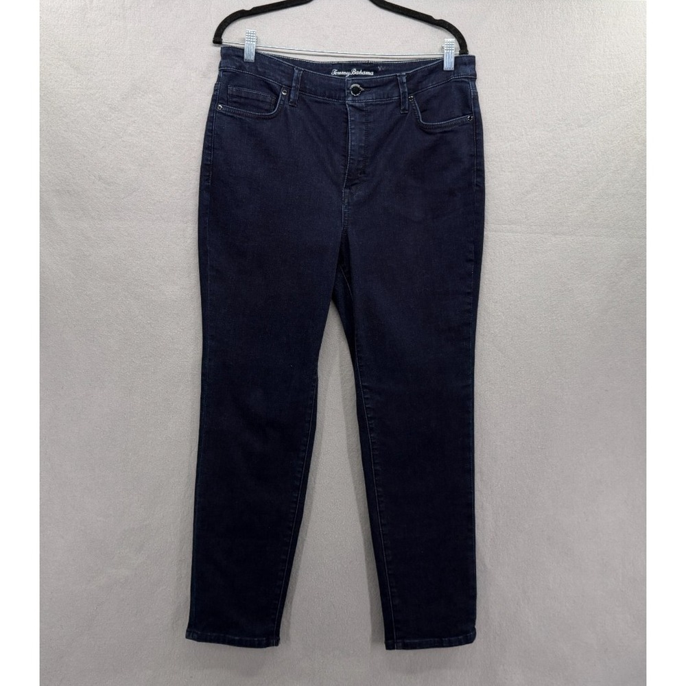 Tommy Bahama Boracay Indigo High Rise Ankle Jeans Womens 14 Denim Dark Wash